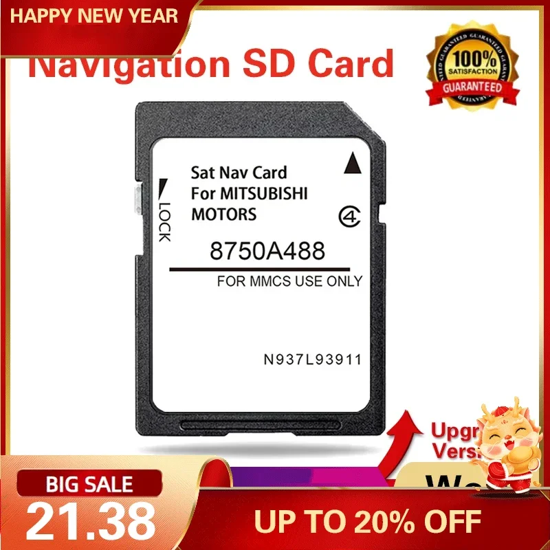 Sat Nav Navigation SD Card Europe UK with GPS Device for Mitsubishi Outlander 2015MY Since 2014 Free Shipping MMCS 16GB