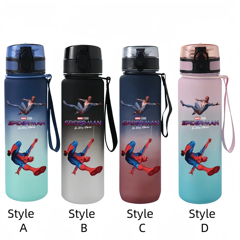 Marvel Spider-Man draagbare plastic buitensport drinkbeker met grote capaciteit bergbeklimmen beker cadeau cartoon waterfles