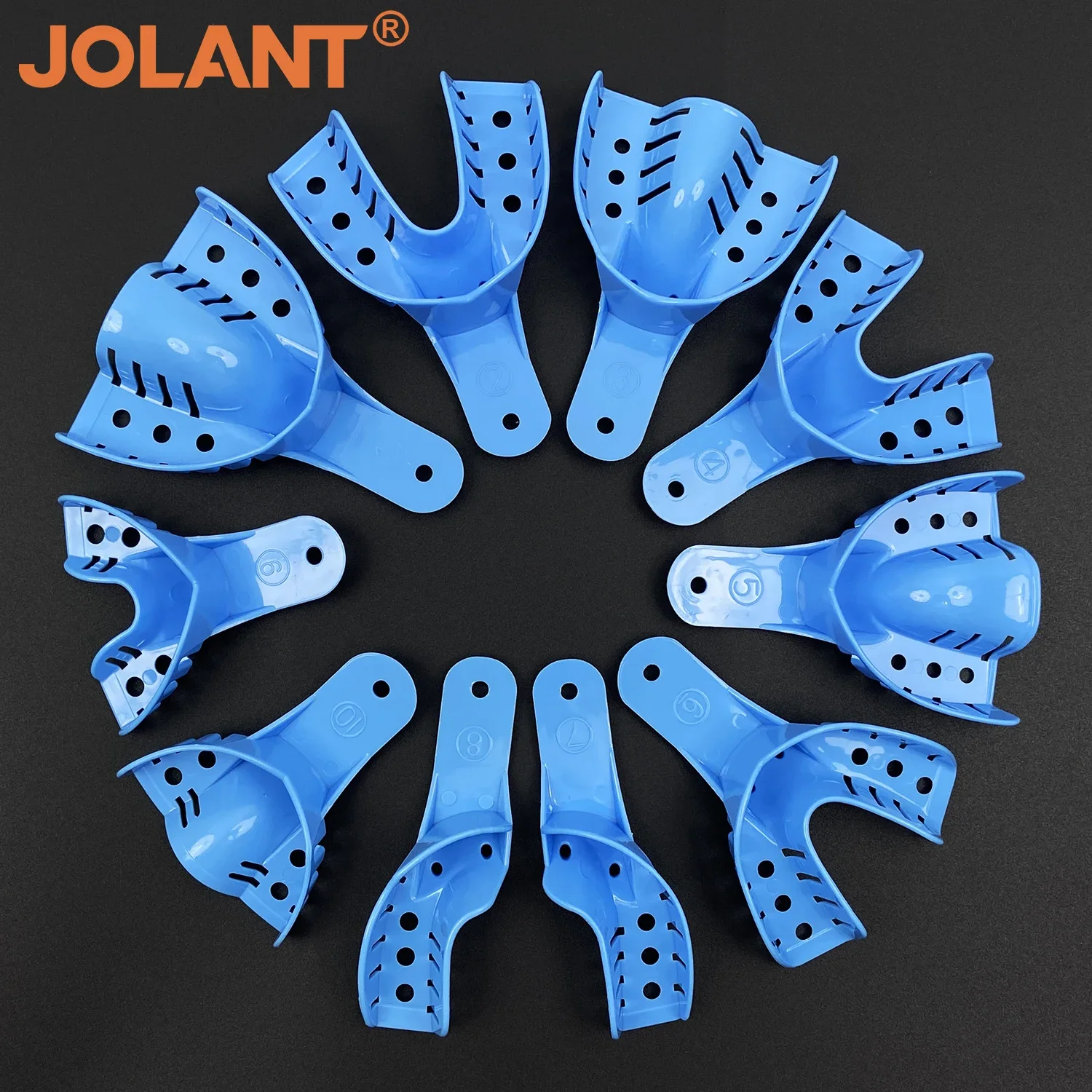 

10pcs/Pack JOLANT Dental Plastic Impression Trays Oral Hygiene Denture Model Materials Dental Supply