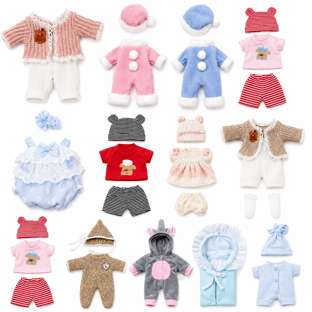 Doll Clothes for 12inch 30cm Reborn Baby Doll Dress Jumpsuit Doll Clothing American Doll Accessories for Doll DIY Toys Girl Gift