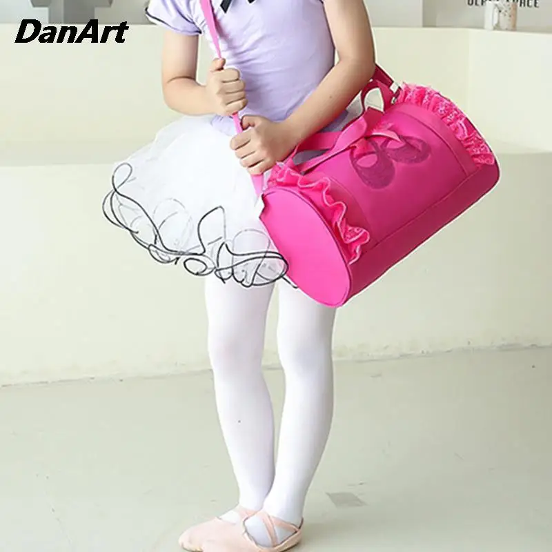 Children's Dance Bag  Ballet Latin Dance Bag Shoulder Crossbody Sport Bag For girls Fitness Travel Yoga Handbag Storage Bag