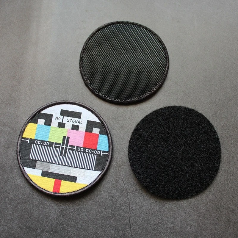NO SIGNAL Ultra-fine Woven Label Badge Funny Nostalgic Bag Stickers DIY Apparel Sewing Supplies Patch