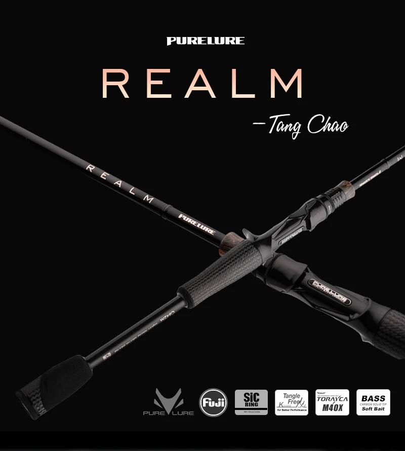 Purelure Realm Bass-Angelrute All M40X Toray Carbon Soft Bait Zander EX F/F Action mit Fuji SIC Ring für Spinning und Casting – Detail 1