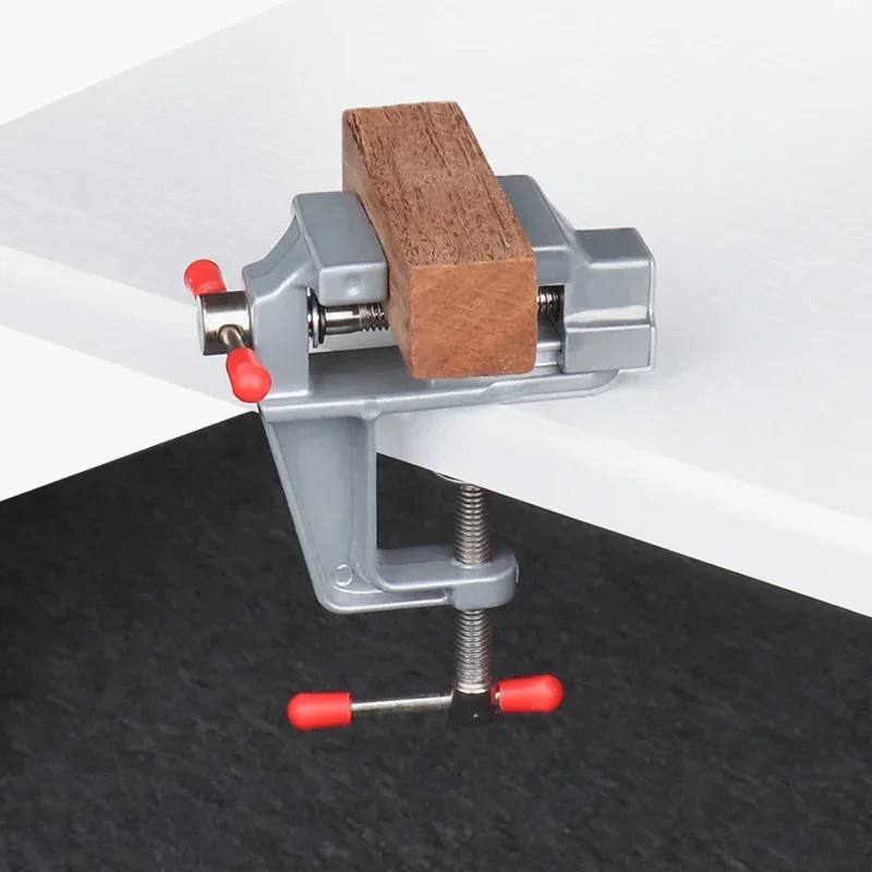 Small Jewelers Hobby  Clamp On Table Flat Pliers Tool Vice Bench Vise Muliti-Funcational 3.5&quot Aluminum Miniature