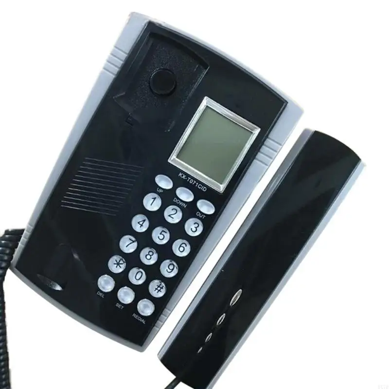 4X7E KX~071 Corded Telephone with LCD Display Landline Phone Support Wall Mountable