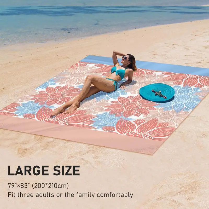 

Водонепроницаемое одеяло для пикника на открытом воздухе, портативный складной коврик для кемпинга, пляжа, путешествий, фестивалей, йоги