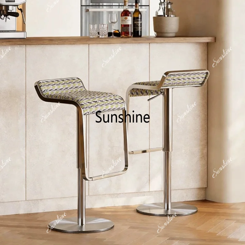 Lifting and rotating high stool for home creative island chair