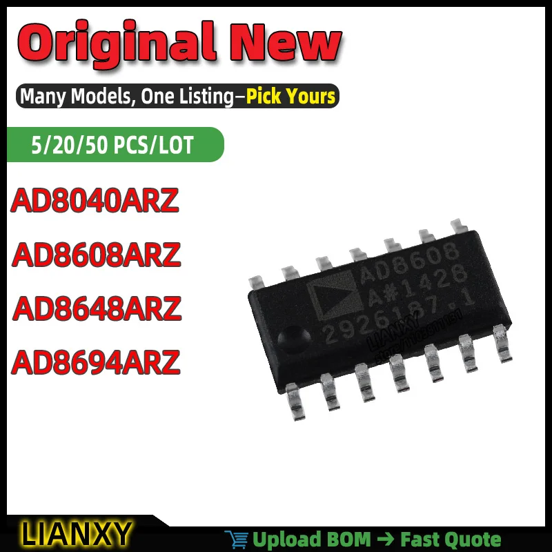 AD8694ARZ AD8608ARZ AD8648ARZ AD8040ARZ SOIC-14 QUAD OP AMP OPERATIONAL AMPLIFIER New Original