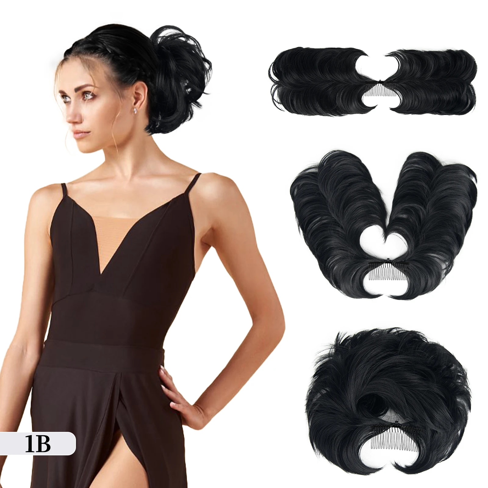 Women's Adjustable Ponytail Scrunchie Hairpiece, Short Extension