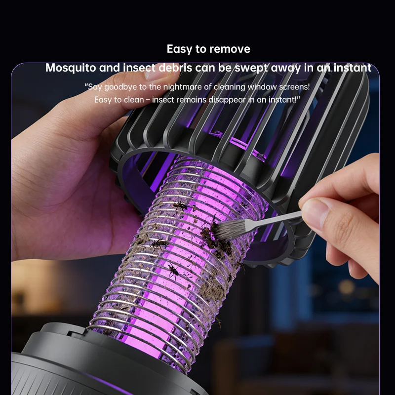 Neue elektrische Mückenvernichtungslampe mit UV-Licht und Stromschlagfunktion, 2-in-1-Mückenkiller, USB-wiederaufladbar für Zuhause und Camping – Detail 16