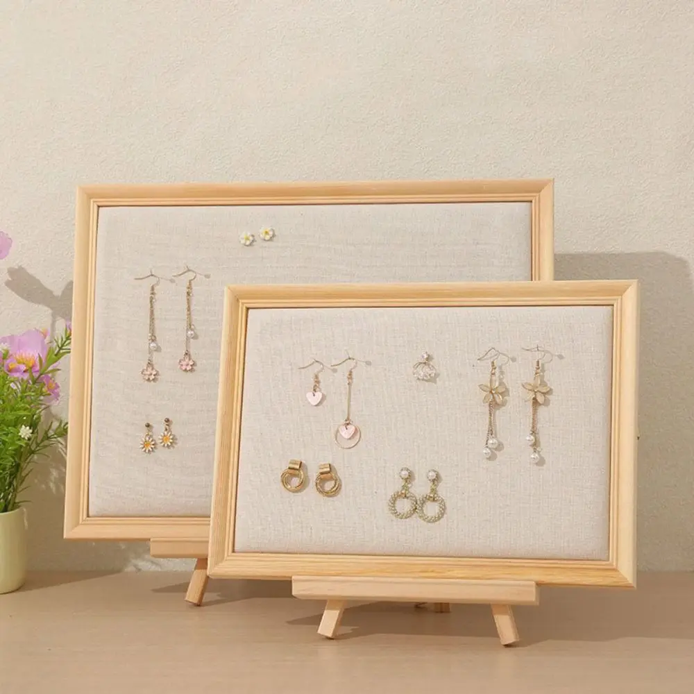 

Photo Frame Wood Rings Prop Exquisite Bracelet Necklace Stand Earrings Display Rack Large Capacity Jewlery Organizer