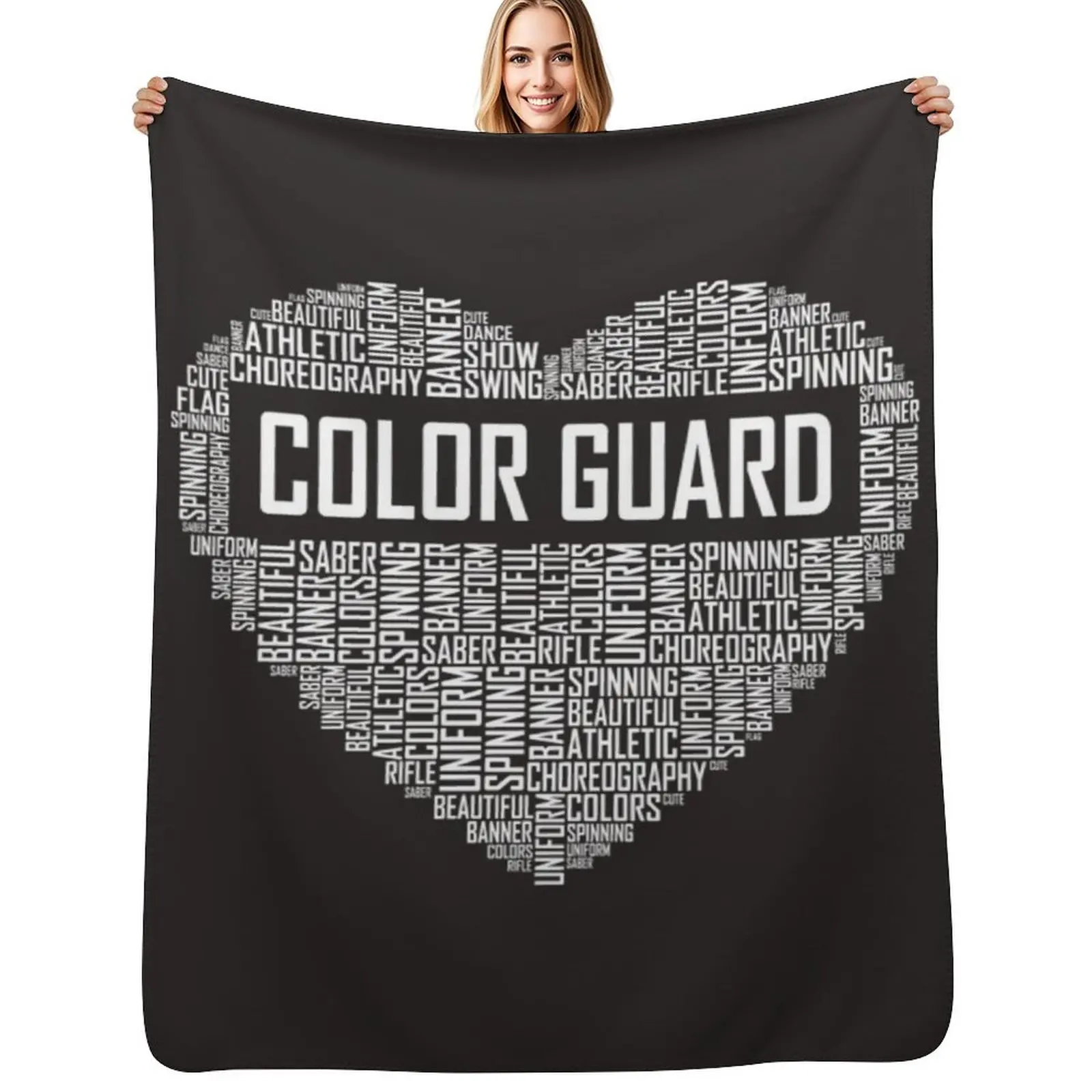 Color Guard T-ShirtColor Guard Heart Throw Blanket Thins for sofa Extra Large Throw funny gift Blankets For Bed Nap Blankets