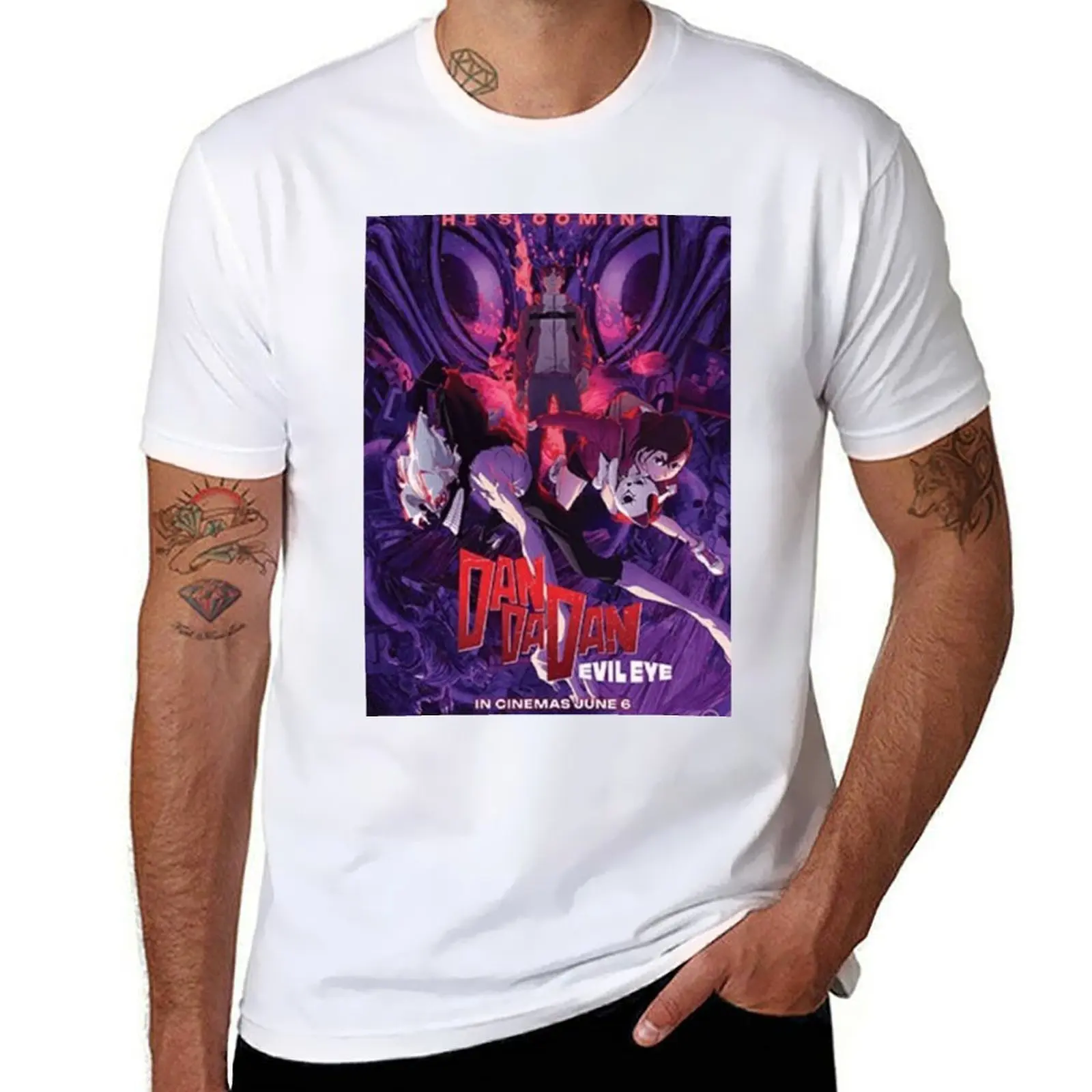 

Dandadan evil eye T-Shirt cotton tshirt 100% t shirts for man cotton funny T-Shirt