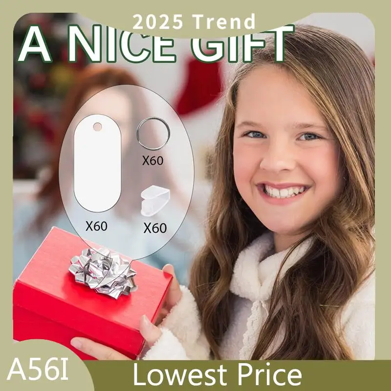 

A56I Top 180 Pcs Metal Sublimation Keychain Blanks Bulk,Double Sided Sublimation Blanks Keychain Heat Transfer Keychain Blanks