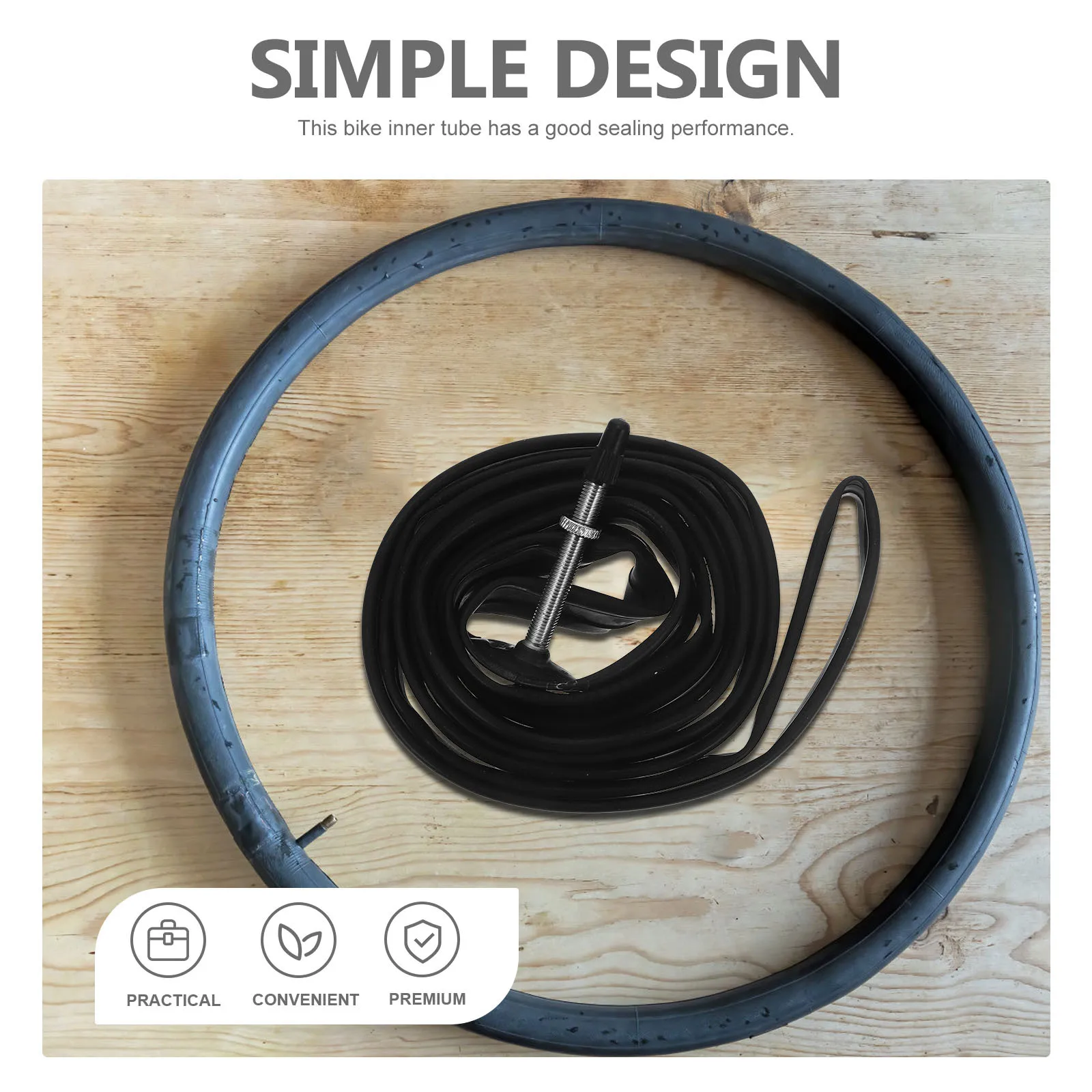 

Outdoor Bike Inner Tire Professional Convenient Cycling Tube 700c Bike Tube Replacement Wear-Resistant Comfortable Shock