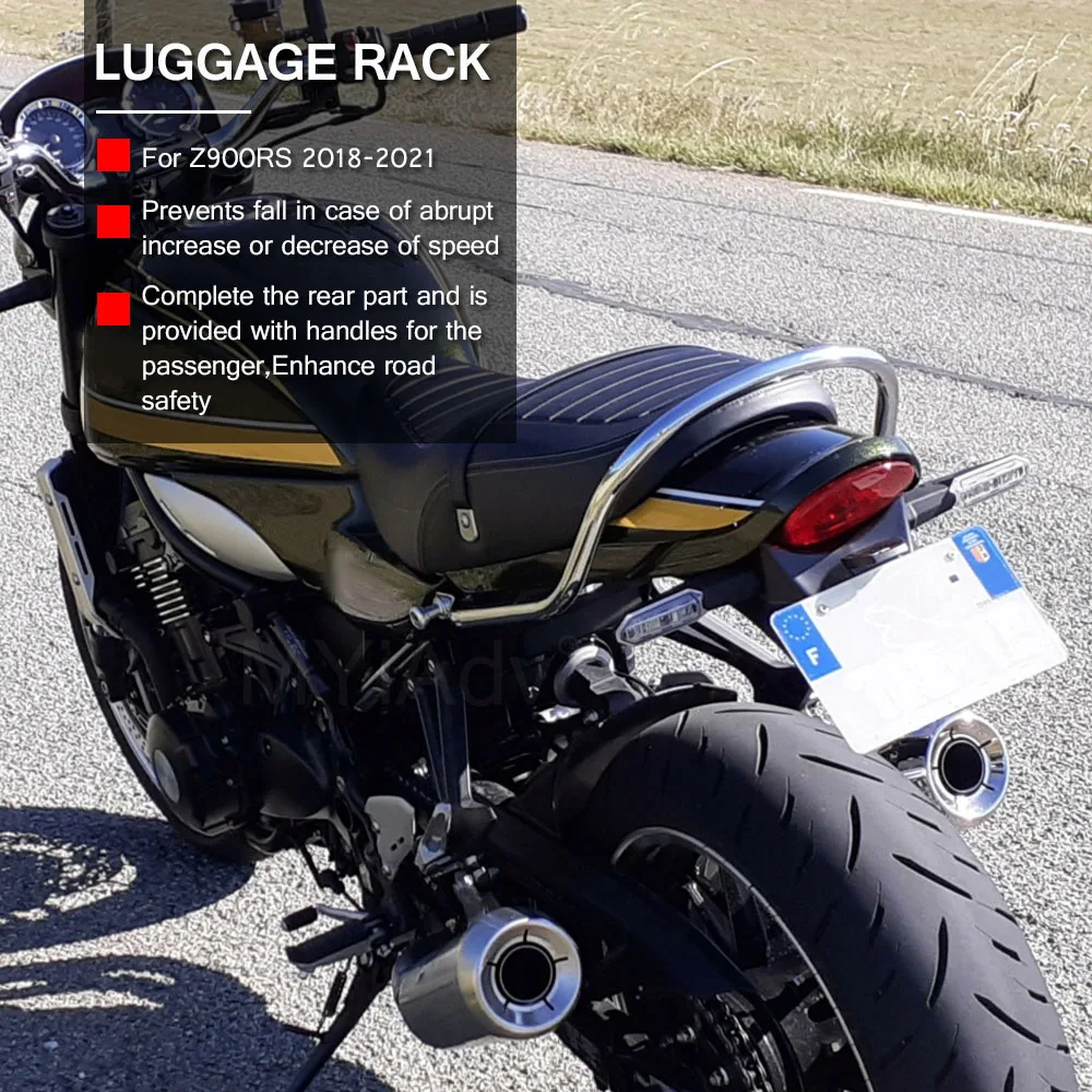 For Kawasaki Z900RS Z 900 Z900 RS Cafe 2018-2025 Rear Luggage Rack Motorcycle Passenger Seat Grab Hand Rail Bar Support Bracket