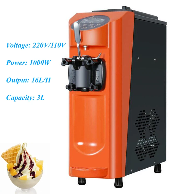 

Commercial Ice Cream Makers Color Screen Soft Serve Ice Cream Machine Electric Desktop Ice Cream Vending Machine 1000W