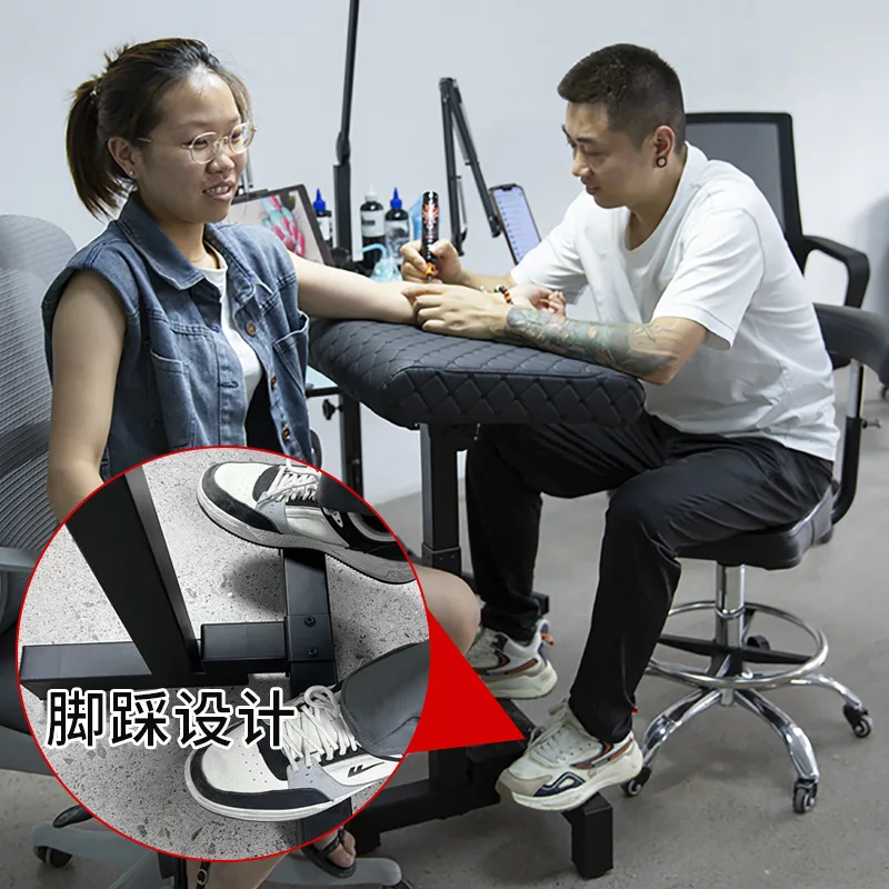 Air-Pressure Tattoo Arm Rest and Leg Support—Stable Footrest, Adjustable