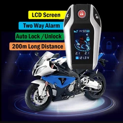 LCD Screen Motorcycle Alarm Auto Lock/Unlock Security System Two Way Anti-theft Alarm Tire Pressure Monitor Keyless Engine Start