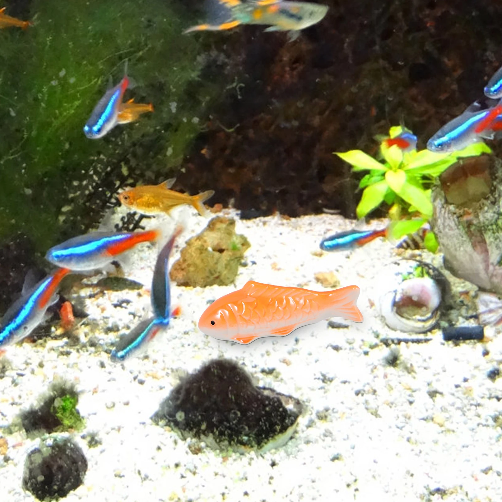 

Adorable Ceramic Floating Fish Ornament Aquarium Decoration Cartoon Fish Underwater Landscape Adorable Aquarium Ornament