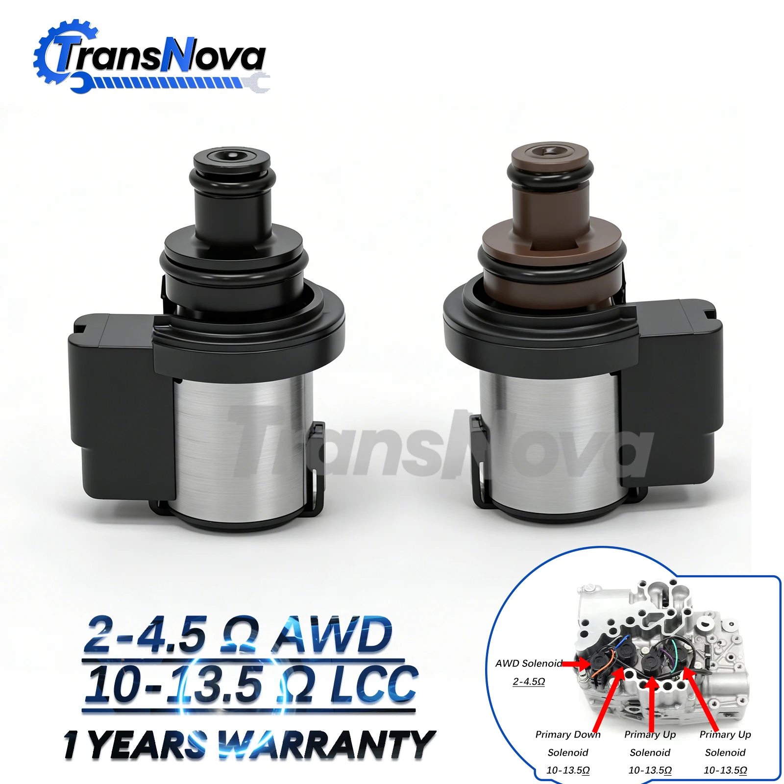 

Электромагнитные клапаны блокировки крутящего момента (соленоиды) TransNova 31825AA050 31825AA051 TR580 TR690 для вариатора (CVT) и полного привода (AWD) Subaru Forester