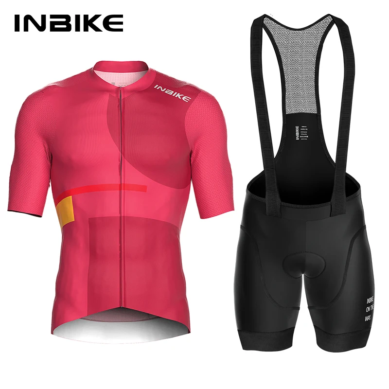 INBIKE Summer Cycling Jersey Short Sleeve Men Breathable MTB Biking Menโs Bike Riding T-Shirt Racing Quick-Dry Bicycle Clothing