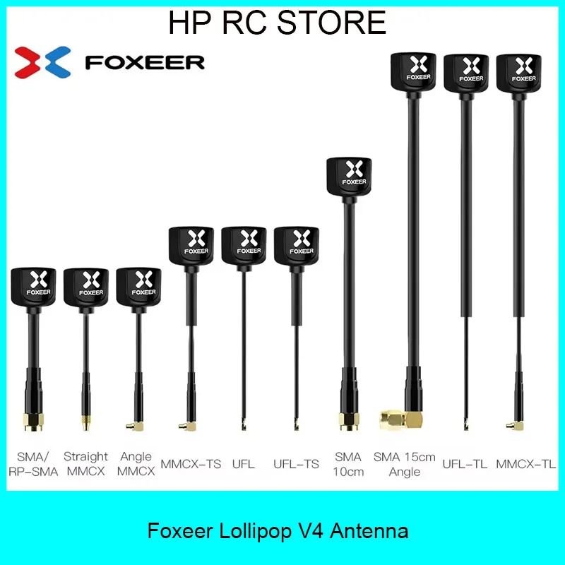 

2PCS Foxeer Lollipop V4 Antenna Omni 5.7G 2.6DBI Antenna RHCP LHCP SMA MMCX Right Straight RHCP UFL Super Mini for RC FPV Drone