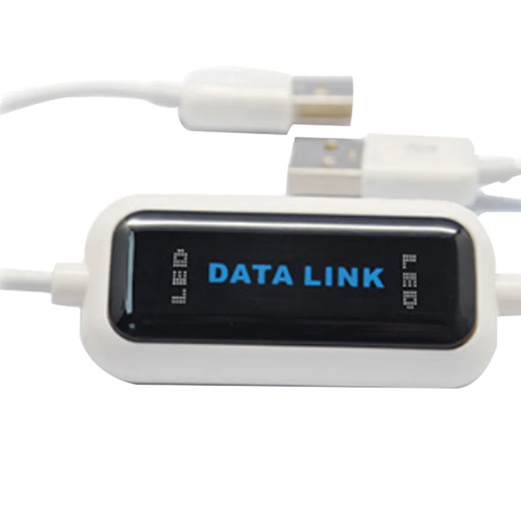 High Speed USB 2.0 Data Cable Share Link Music Video File Transfer Bridge Between 2 Computer LED PC to PC Datalink