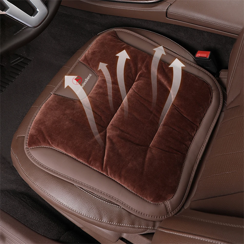 Flannel Car Seat Cushion Winter Warm Anti Slip Rear Seat Breathable Pad For Mercedes Benz AMG New A/B/C/E Class C200L W212 W213