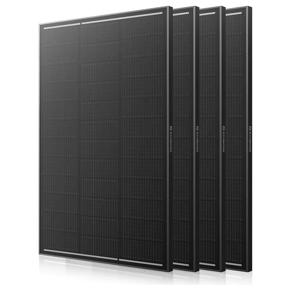 ECOBOSS 400W/200W/100W Solar Panel N-Type 16BB 25.8% Efficiency Rigid Solar Panels Monocrystalline Modules for 12V Off-Grid Systems Trailers Campers Boats Farms Cabins and Rooftops