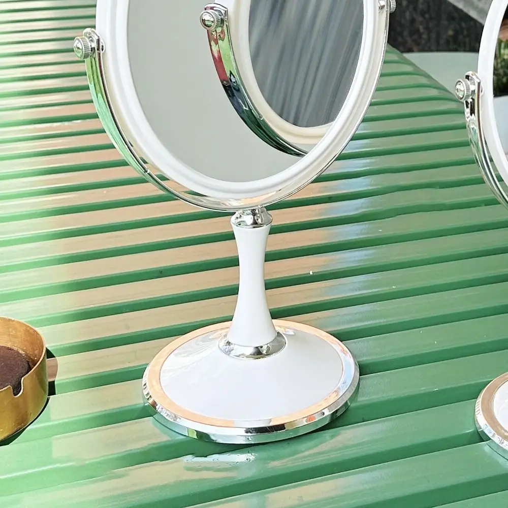 360 Rotating Double-sided Makeup Mirror 3x Magnifying Glass Light Luxury Vanity Mirror High Definition Home Decoration