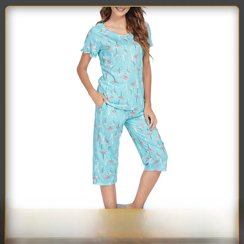 

Удобная одежда с цифровым принтом ort Sve Женский комплект домашней одежды Летняя спортивная сцена Другой материал круглый Ne