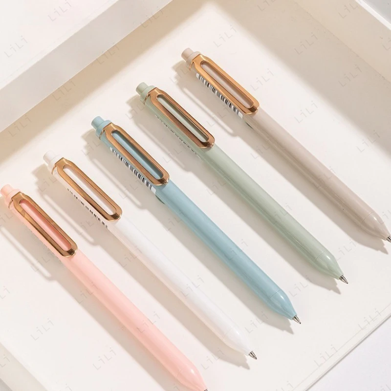 

0.5mm Bullet Head Black Ink Neutral Pen Large Capacity Retractable Neutral Pen Simple and High Aesthetic Office Exam Pen