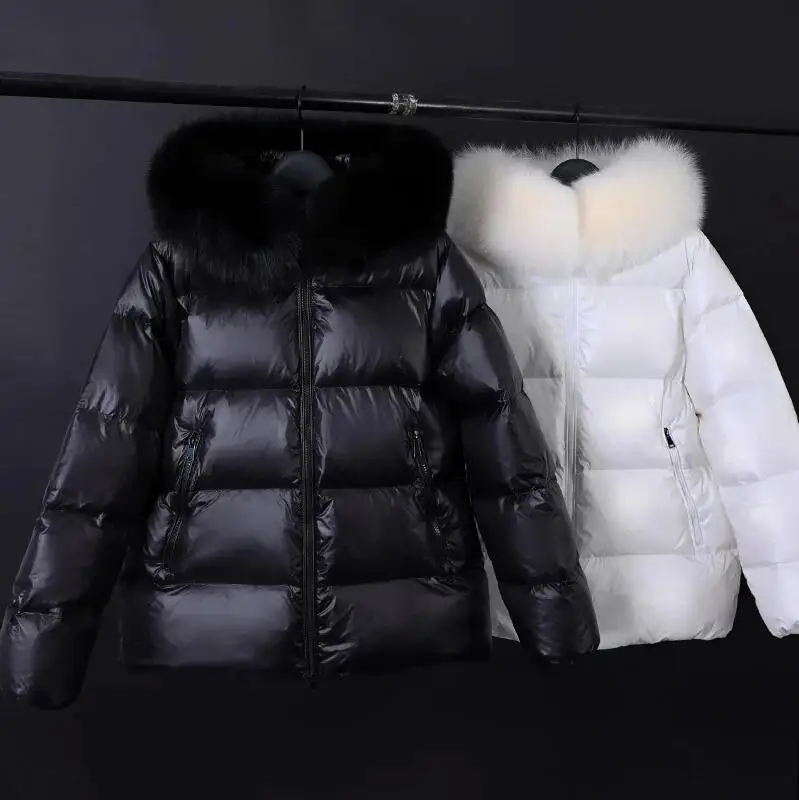 MAOMAOKONG 2023 Winter Down Jacket Women Natural Real Raccoon Fox Fur Collar Coats Puffer jacket Feather Parkas Female clothes