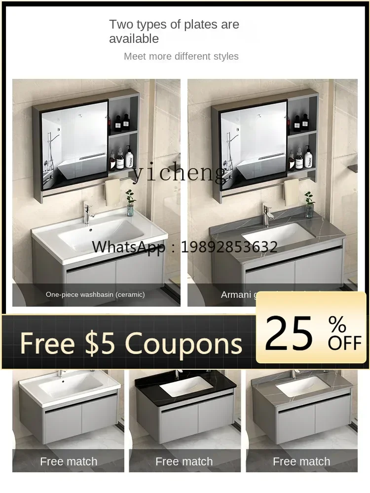 

Washbasin Cabinet Combination Sink Washstand Ceramic Integrated Stone Plate Basin