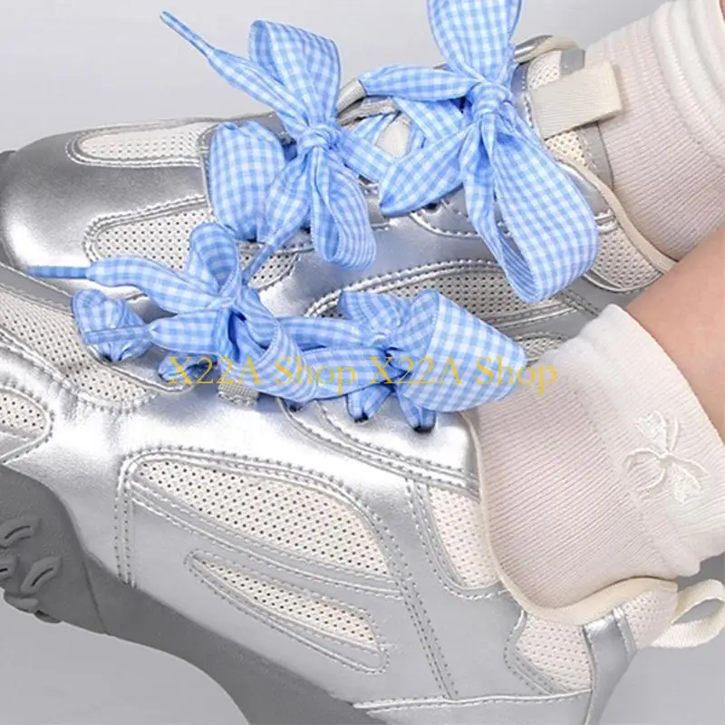 Unique Colorful Checkered Shoelaces Polyester Shoe Laces Anti Slip Sneakers Shoe Lace For Casual Sneakers And Daily Wear