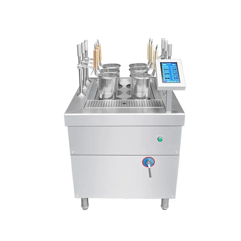 New product 24 automatic lifting noodle cooking stove six-channel custom menu hot noodle dish electric cooking pot boiled