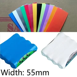 Width 55mm PVC Heat Shrink Tube Dia 35mm Lithium Battery No.7 AAA Pack Insulated Film Wrap Protect Case Pack Wire Cable Sleeve