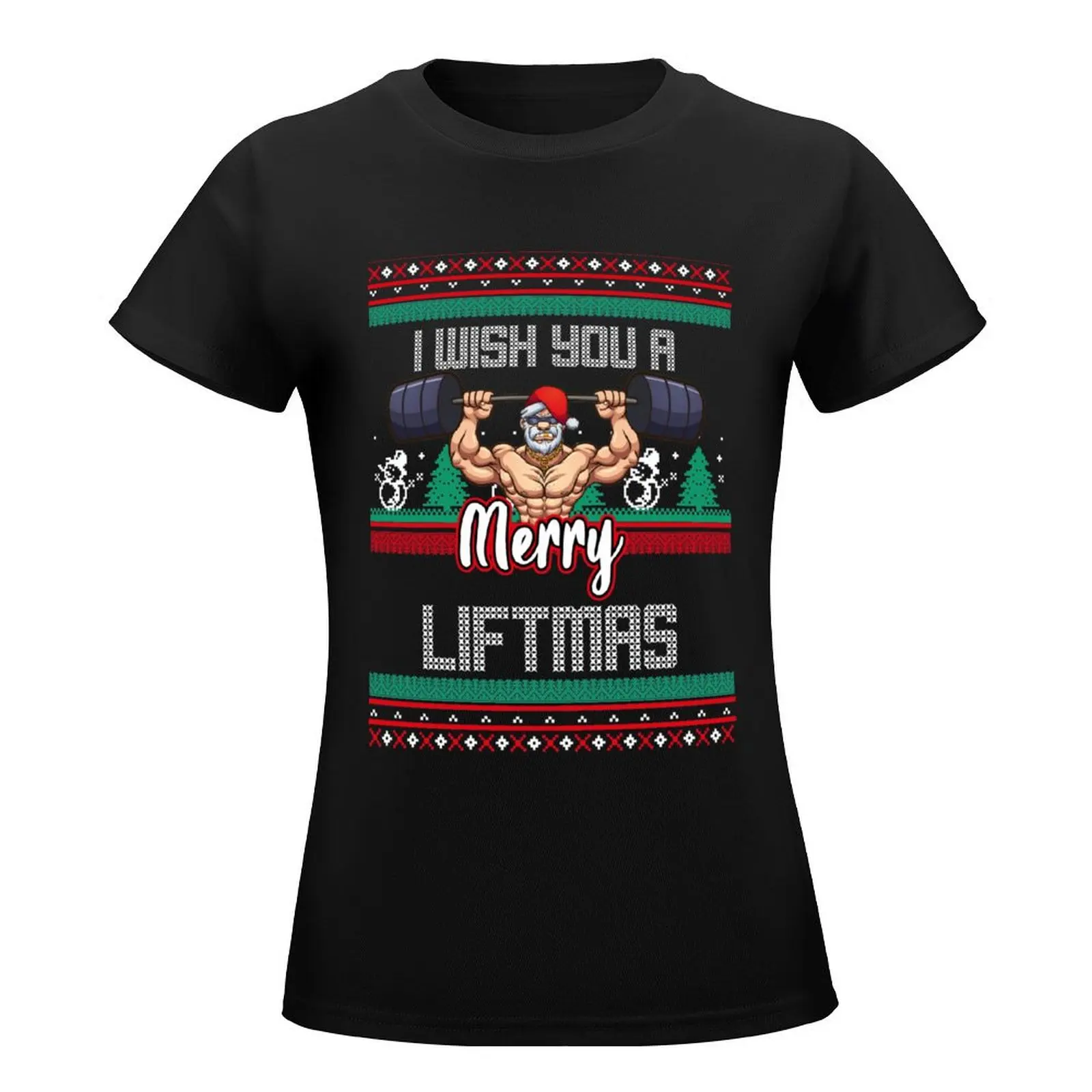 I Wish You A Merry Liftmas T-Shirt animal print anime clothes rock and roll t shirts for Women