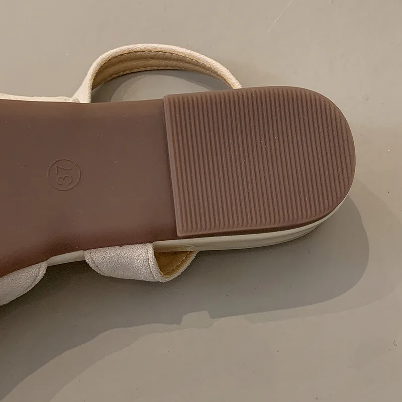 Women's Summer Sandals New with Skirt Sandals Women's Gentle Pleated Temperament French Bag Head Back Strap Wedge Heel Sandals - view 5