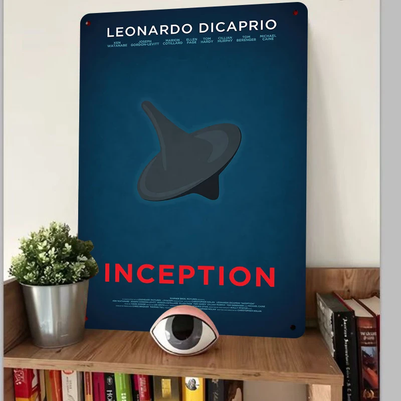 Inception Classic Spinning Top Custom Metal Tin Sign Movie Peripheral Decorative Painting Home Wall Art Hanging Ornament