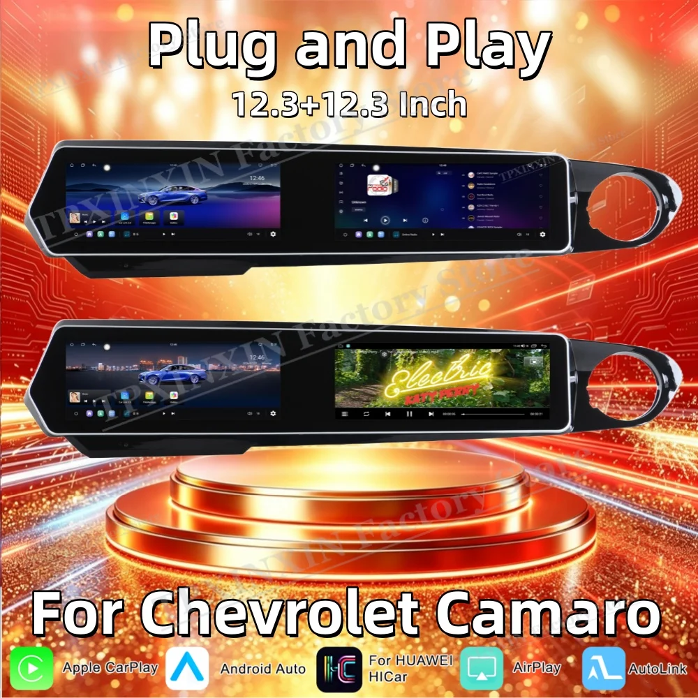 For Chevrolet Camaro 2016 2017 2018 Android Car Radio GPS Navigation Multimedia Player Car Stereo Head Unit Plug & Play Carplay