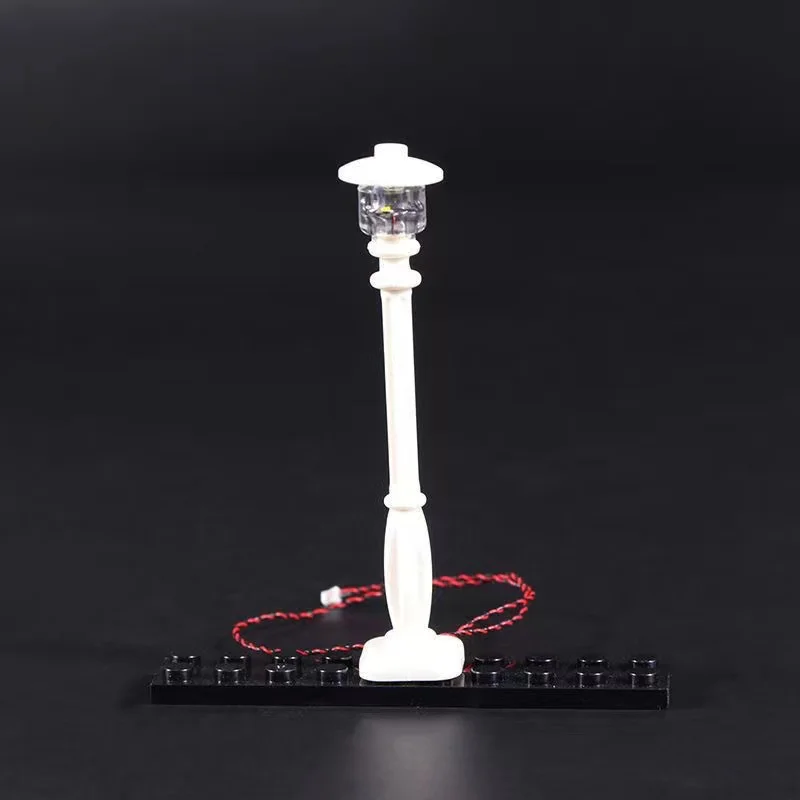 LYBMTWF 10 pcs LED luminous city street lamp,USB powered，building block lamp,MOC lighting accessories（Without electricity）