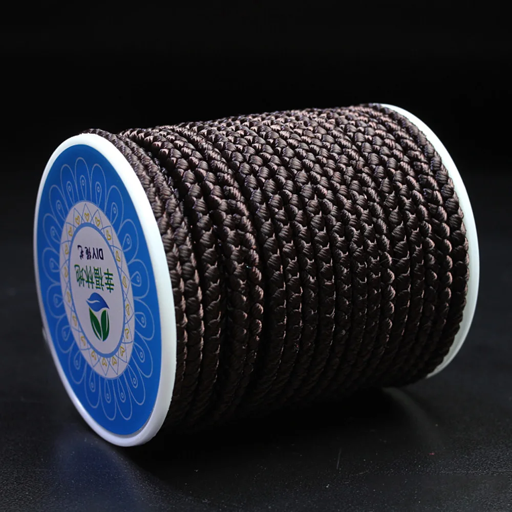 8.8m/Roll 4mm Wholesale Nylon Thread Chinese Knot Silky Macrame Cord Beading Braided String For DIY Jewelry Making Material Rope