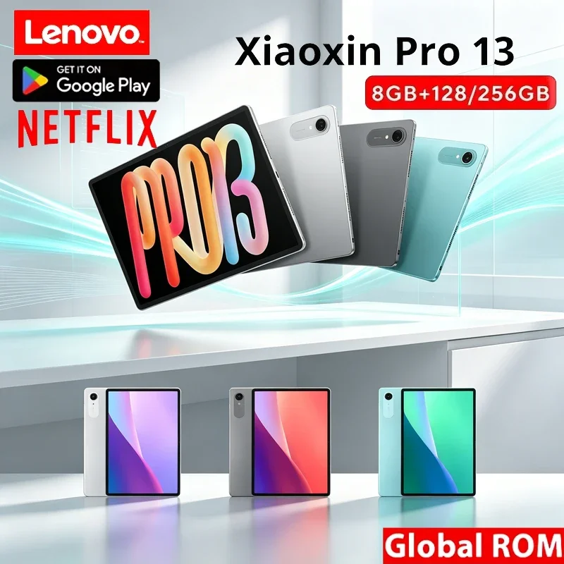 New Lenovo Xiaoxin Pro 13 AI CN Tablet, 13" 3.5K 144Hz, Snapdragon 8s Gen4, 10200mAh Battery, WiFi7 Android Tablet