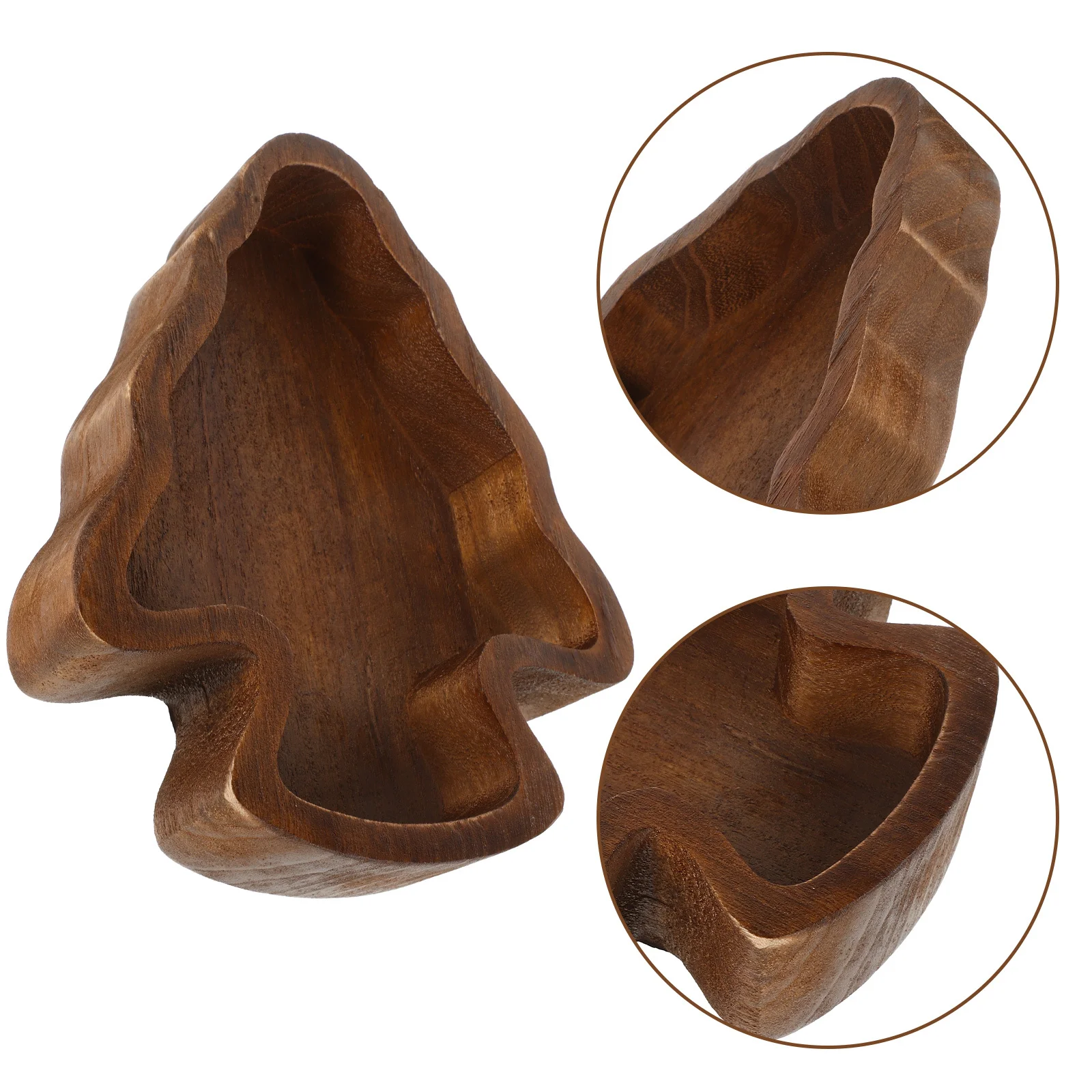 

Christmas Tree Shaped Wood Serving Tray Snack Fruit Bowl Nut Dessert Plate Food Holder Party Tray Holiday Tableware