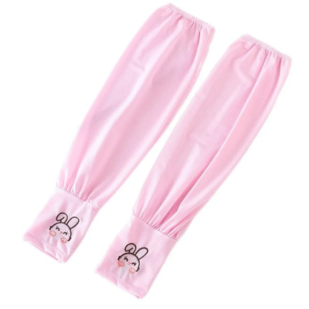 여성과 어린이를위한 귀여운 얼음 실크 태양 보호 슬리브 야외 스포츠 운전을위한 여름 UV 보호 느슨한 냉각 팔 슬리브