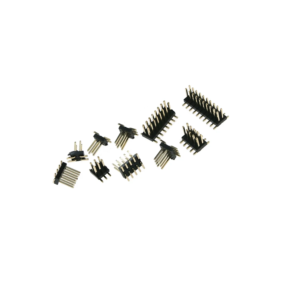 10PCS DIP SMD SMT 2*2/3/4/5/6/7/8/9/10/12/16/20/40/ PIN Double Row Male PIN HEADER 1.27MM PITCH Strip Connector 2X/6/8/10/20
