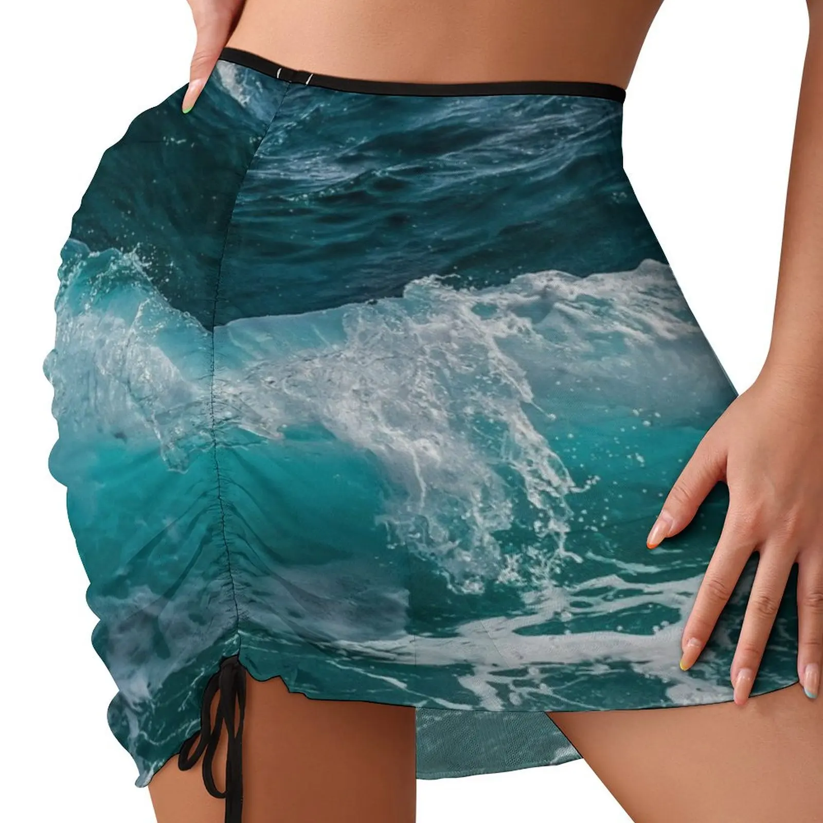 

Blue Ocean Waves Beach Skirt Clothes for summer shorts