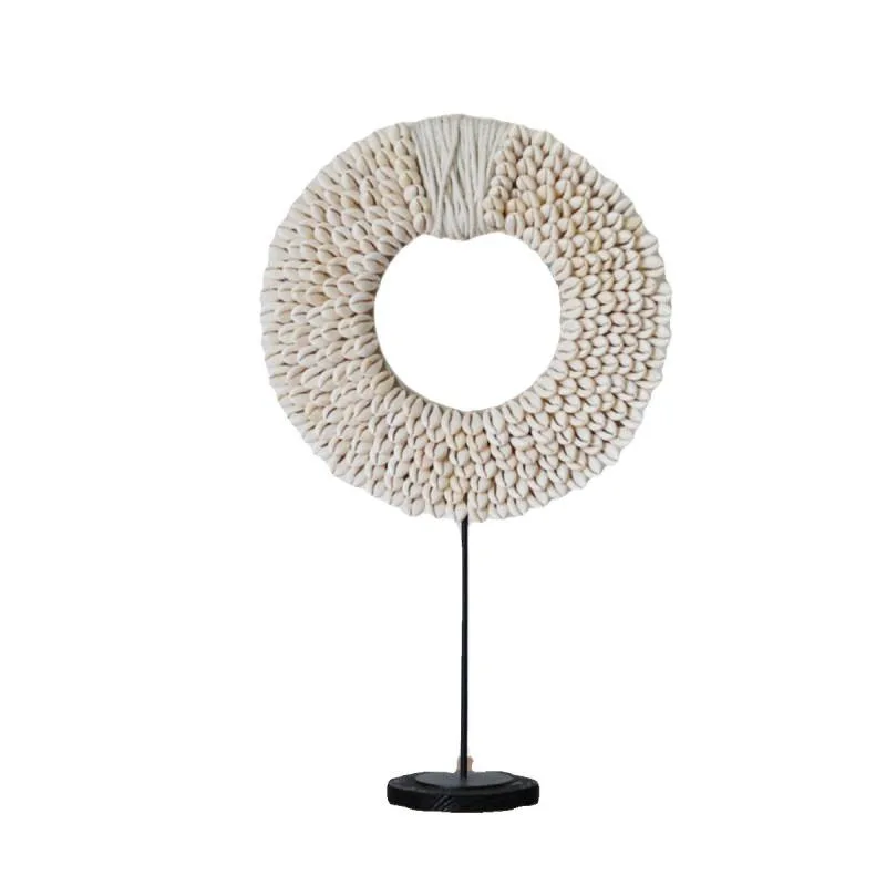 Nordic hand-woven dyeing gradual change cover ugly tapestry bed and breakfast model room fringe wall hanging shell ornament
